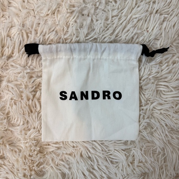 Sandro belt dust bag cotton white with drawstrings 6”x6” - Picture 1 of 5
